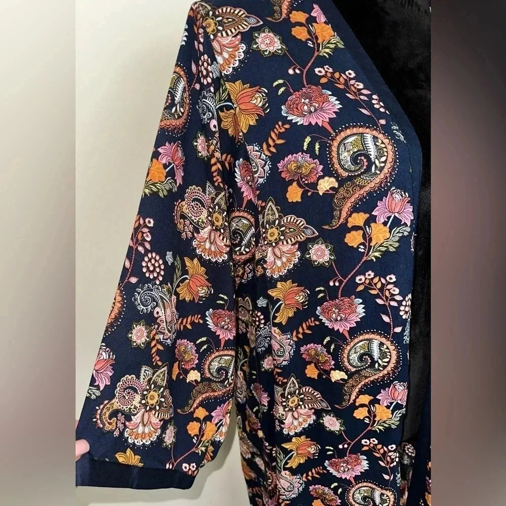 Jessica Simpson Women's Size L Evening Blossom Gwendelin Printed  Kimono - Picture 4 of 6